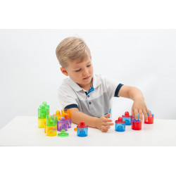 TickiT Farebné stohovateľné poháriky