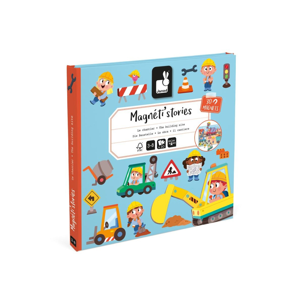 Janod Magnetická kniha Magnetistories Na stavbe