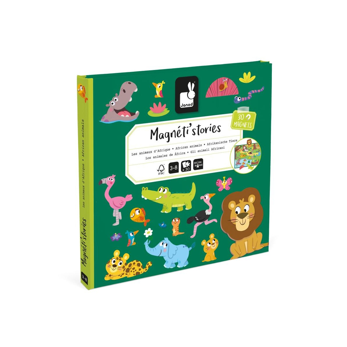 Janod Magnetická kniha Magnetistories Africké zvieratká