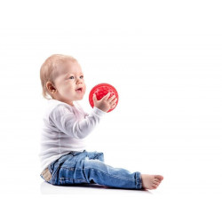 Senzorická lopta - 4 textúry - červená