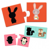 Puzzle duo Tiene - 12ks - logické priraďovanie siluety