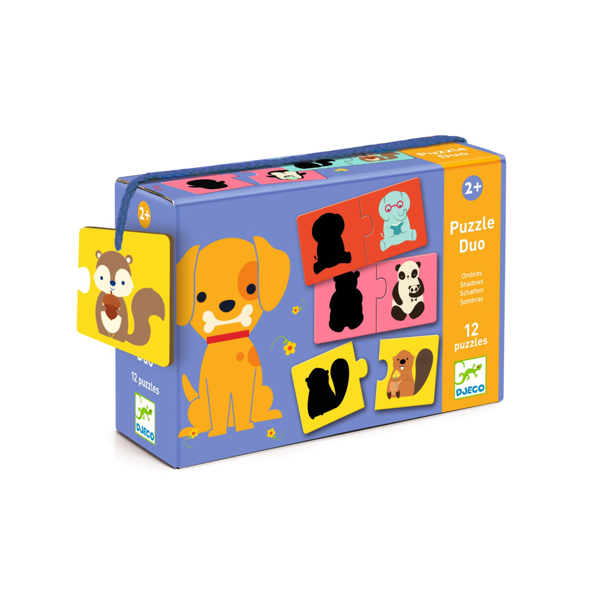 Puzzle duo Tiene - 12ks - logické priraďovanie siluety