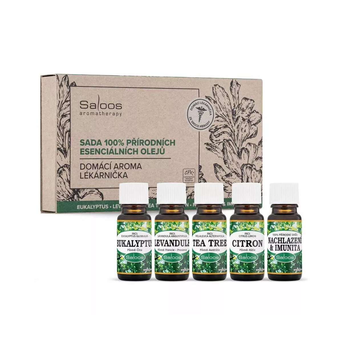 Domáca aroma lekárnička - sada 100% prírodných éterických olejov