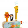 Multi Pop: Drevená motorická hračka s 3 vyskakovacími zvieratkami