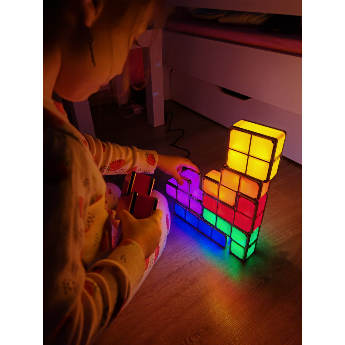 Svietiaca stavebnica tetris