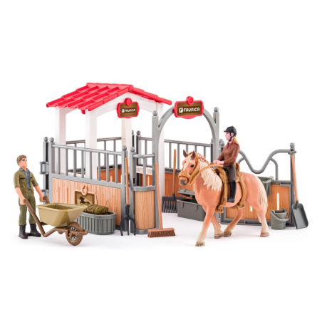 Stajňa s koňom a príslušenstvom