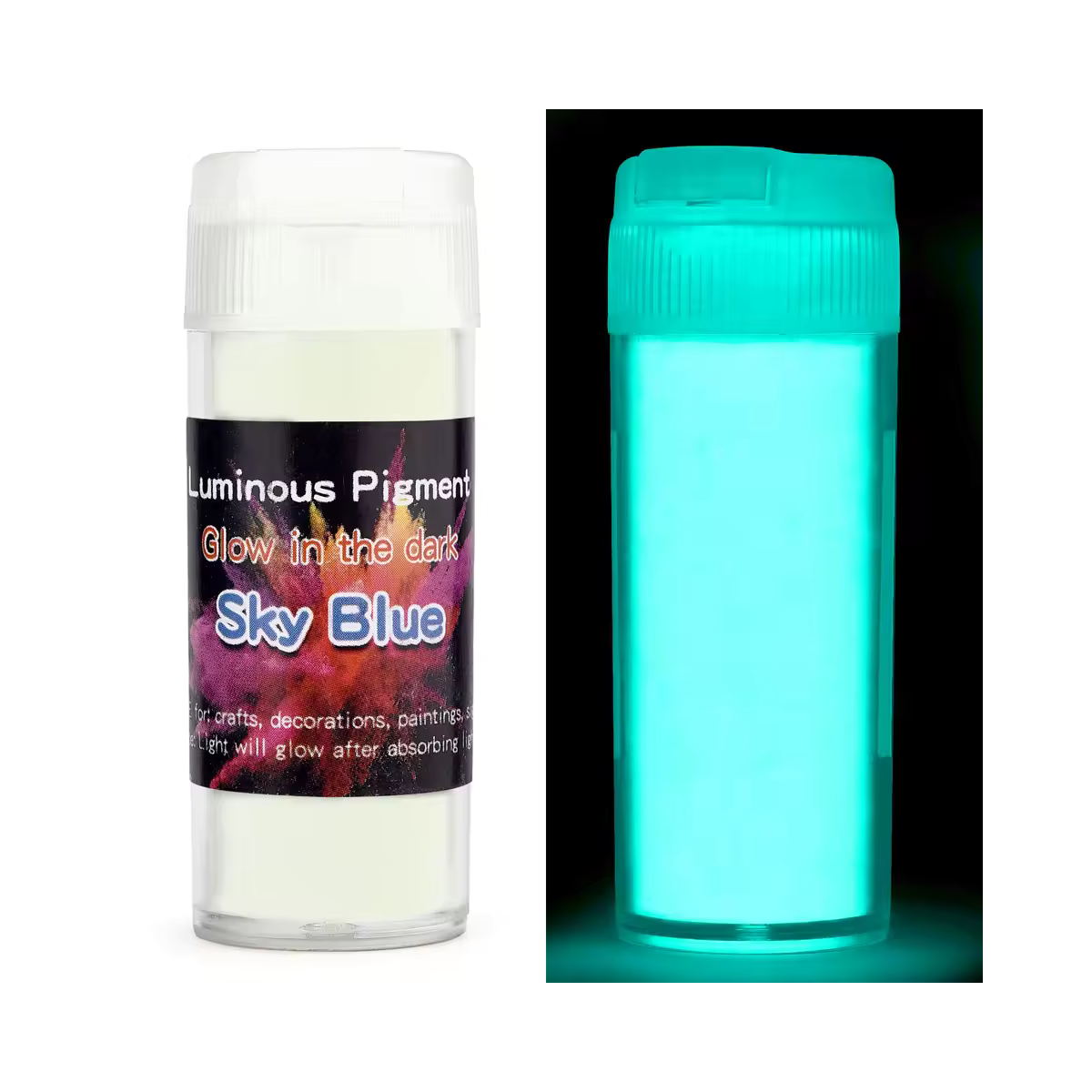 Prášok svietiaci v tme