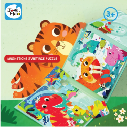 Jarmelo Magnetické svietiace puzzle 3v1 Dinosaury