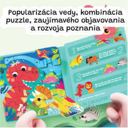 Jarmelo Magnetické svietiace puzzle 3v1 Dinosaury