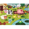 Puzzle dotykové Zvieratká na farme s textúrou 20 ks senzorické