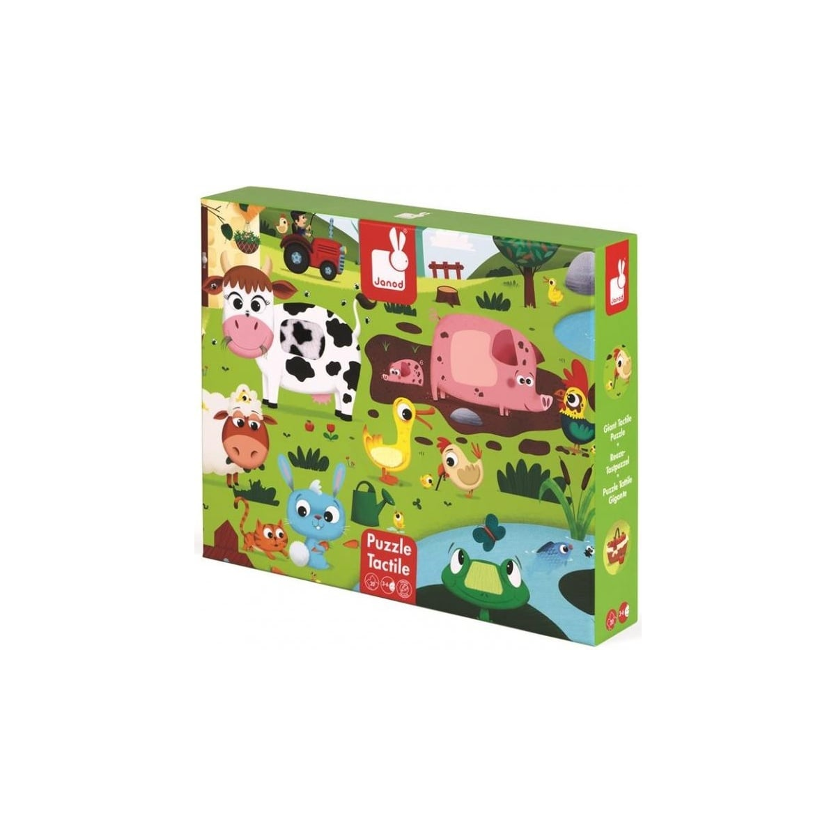 Puzzle dotykové Zvieratká na farme s textúrou 20 ks senzorické