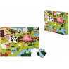 Puzzle dotykové Zvieratká na farme s textúrou 20 ks senzorické