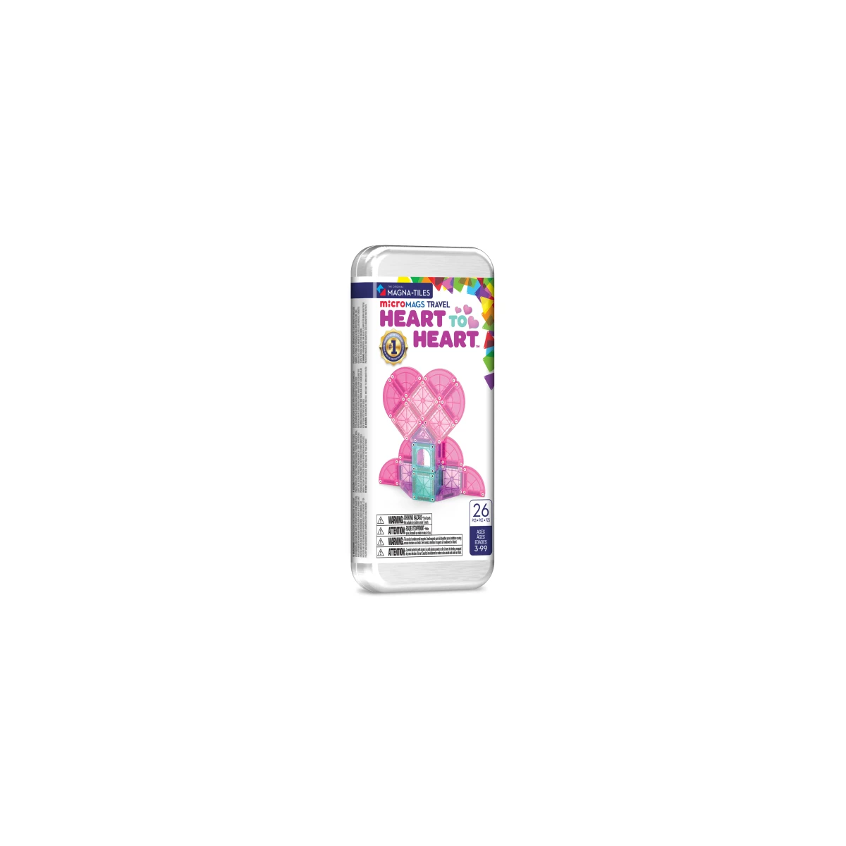 Magnetická stavebnica microMAGS Heart to Heart Travel Set 26 dielov