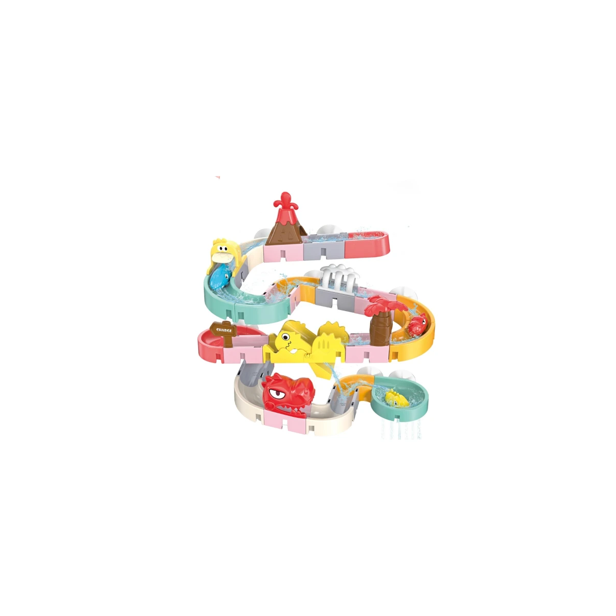 DIY Guľôčková dráha do vody Dino 43 ks