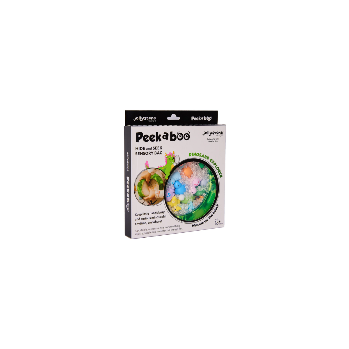 Senzorický vankúšik Peekaboo - dinosaurus