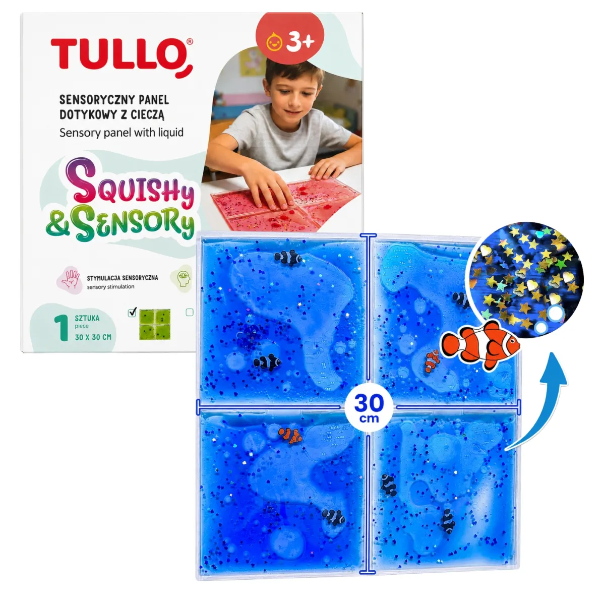 Tullo senzorický panel s tekutinou modrý