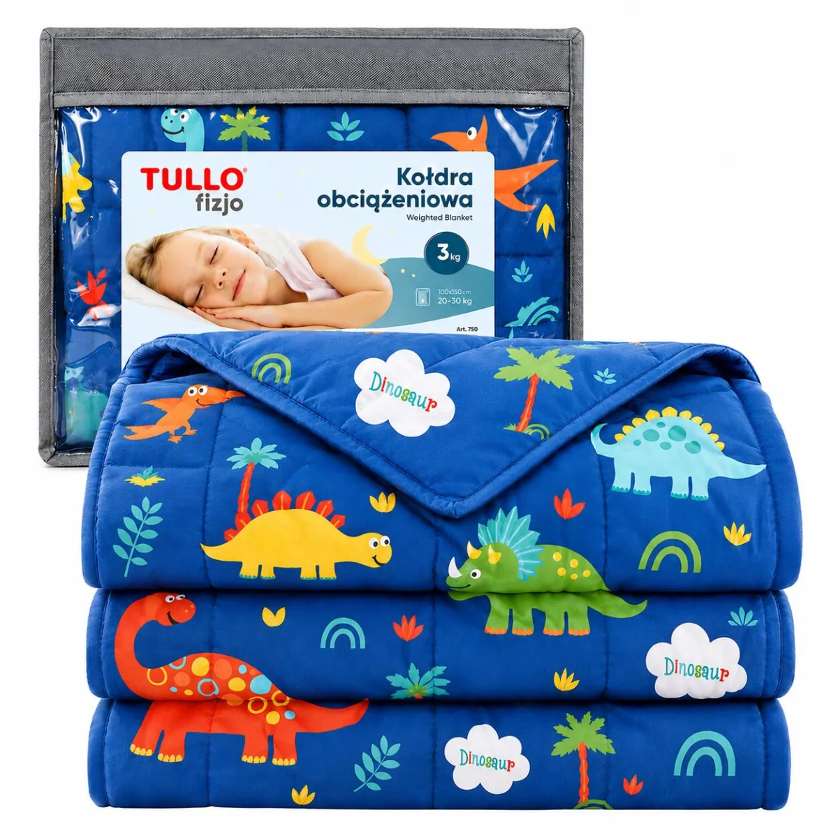 Tullo senzorická záťažová deka 3 kg modrá