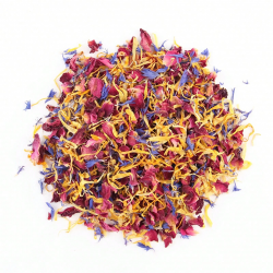 Sušené kvety - ruža a chryzantéma - 25g